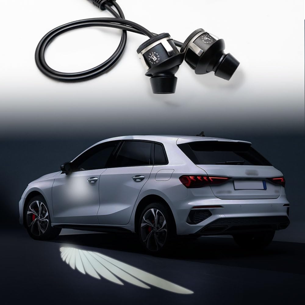 Premium LED Angel Wing Car Mirror Projection Lights - Universal Design, 2-Piece Set