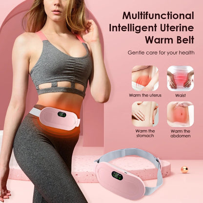 Digital Period Heating Pad with Massage | 3 Heat & 4 Vibration Modes