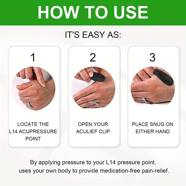 Sugar Control Li4 Acupressure Clip – Headache, Stress & Migraine Relief