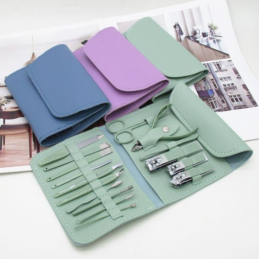 16-Piece Manicure & Pedicure Kit – Premium Stainless Steel Nail Care Set