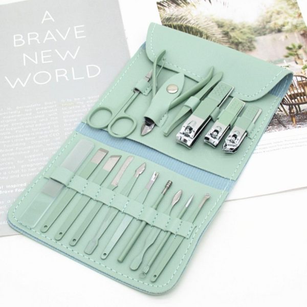 16-Piece Manicure & Pedicure Kit – Premium Stainless Steel Nail Care Set