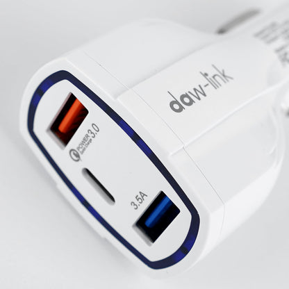 100 % Original 3.1A PD Car Fast Charger with 2 USB and 1 PD port