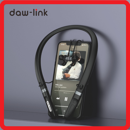 🎧 Daw-Link DL-N01 Wireless Neckband – 30 Hours Music | ENC | Super Bass | 100% Original Dubai Standard | ENC Noise Reduction - Neck Band Hands Free