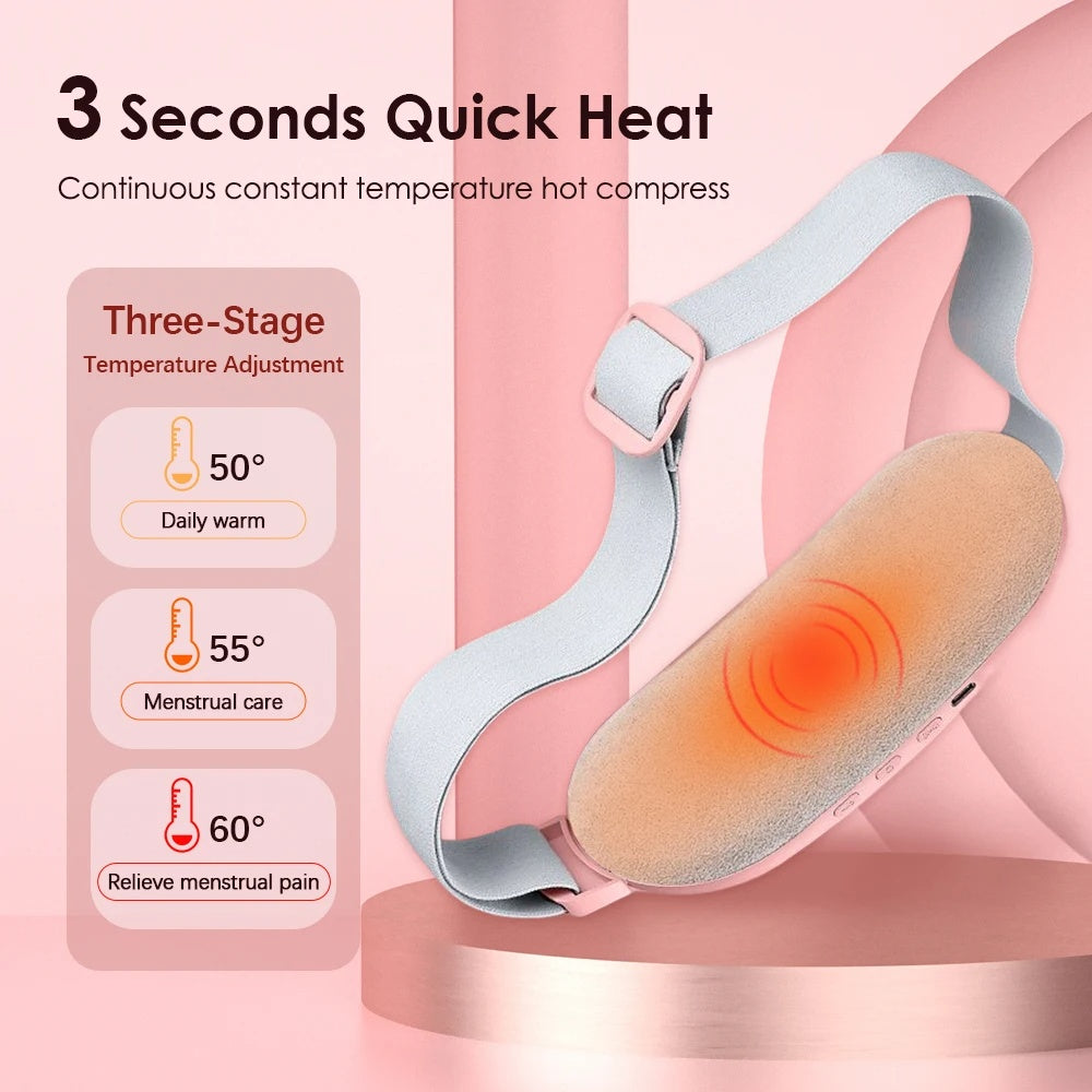 Digital Period Heating Pad with Massage | 3 Heat & 4 Vibration Modes